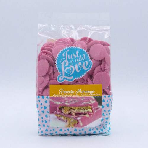 Chocolate fracionado de sabor a morango - 400g