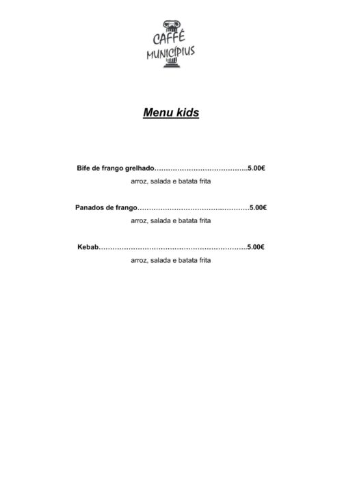 Menu kids