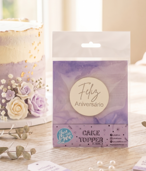 Aplique feliz aniversário para bolos.