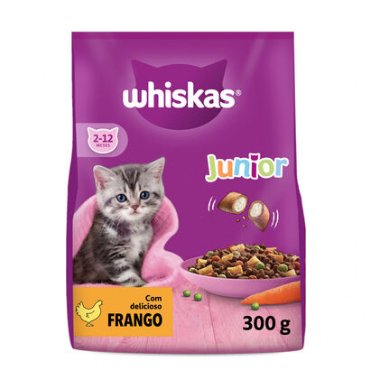 Ração para gato whiskas júnior frango 300g