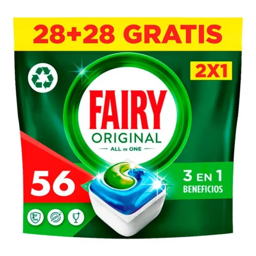 Detergente p/ Maq Loiça Fairy Original 28+28 cápsulas