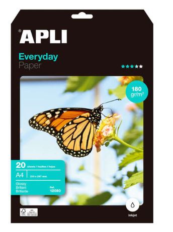 PAPEL FOTOGRAFICO APLI INKJET GLOSSY