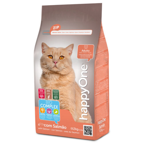 Ração p/ Gato Salmão HappyOne 2kg