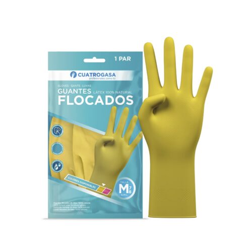 Luva Látex Flocada