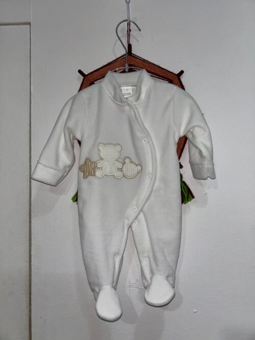 Body Branco com Estampagem de Ursinho