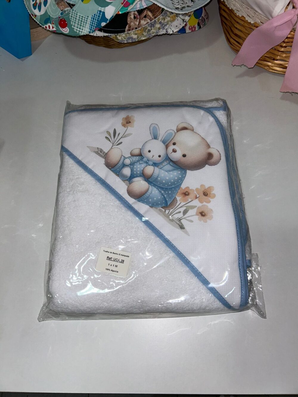 Toalha de Banho com Estampagem de Ursinho