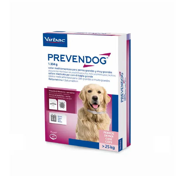 Prevendog Collar medicamentoso para perros 25 kg+ 70 cm