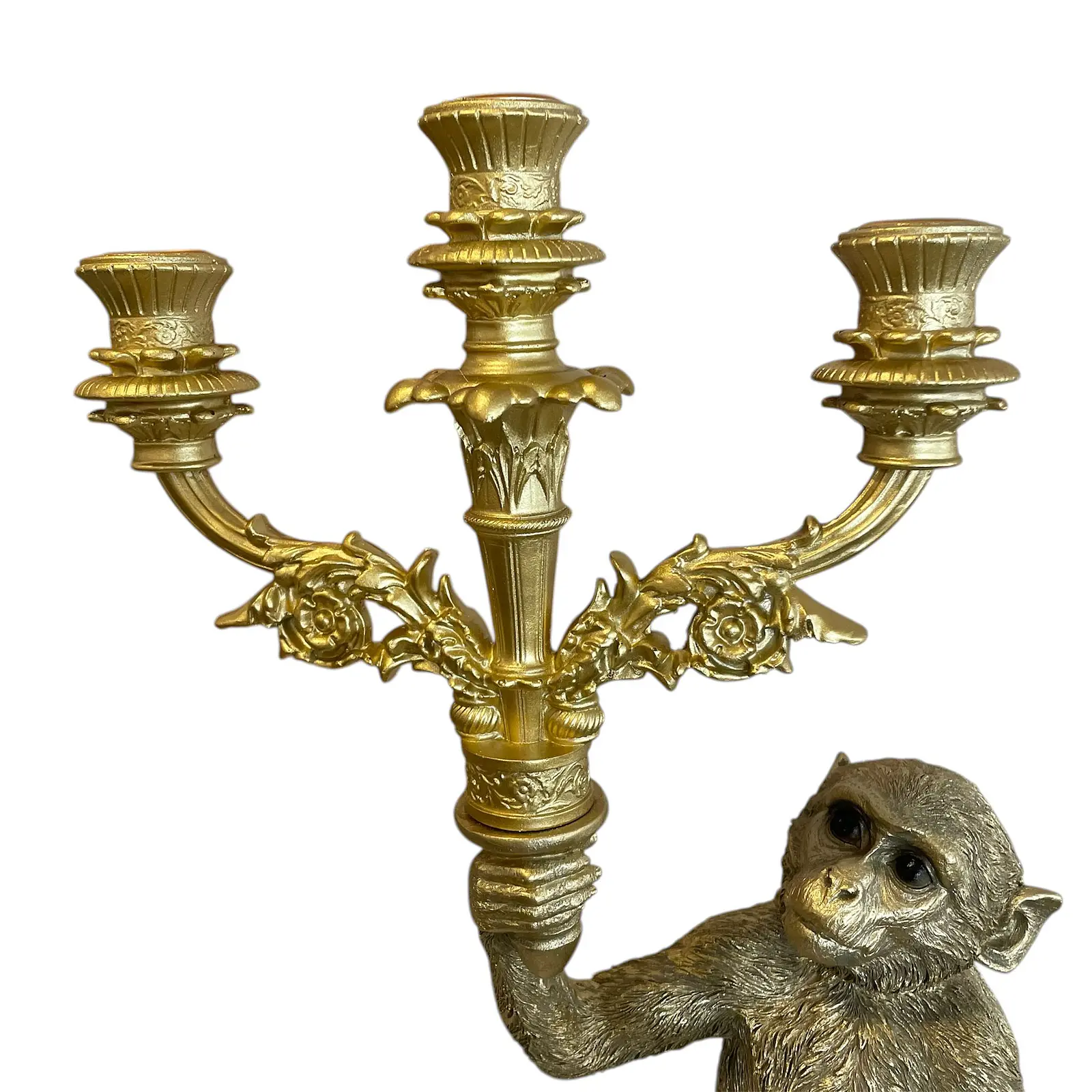 Candelabro Monkey Dourado para velas - Image 2