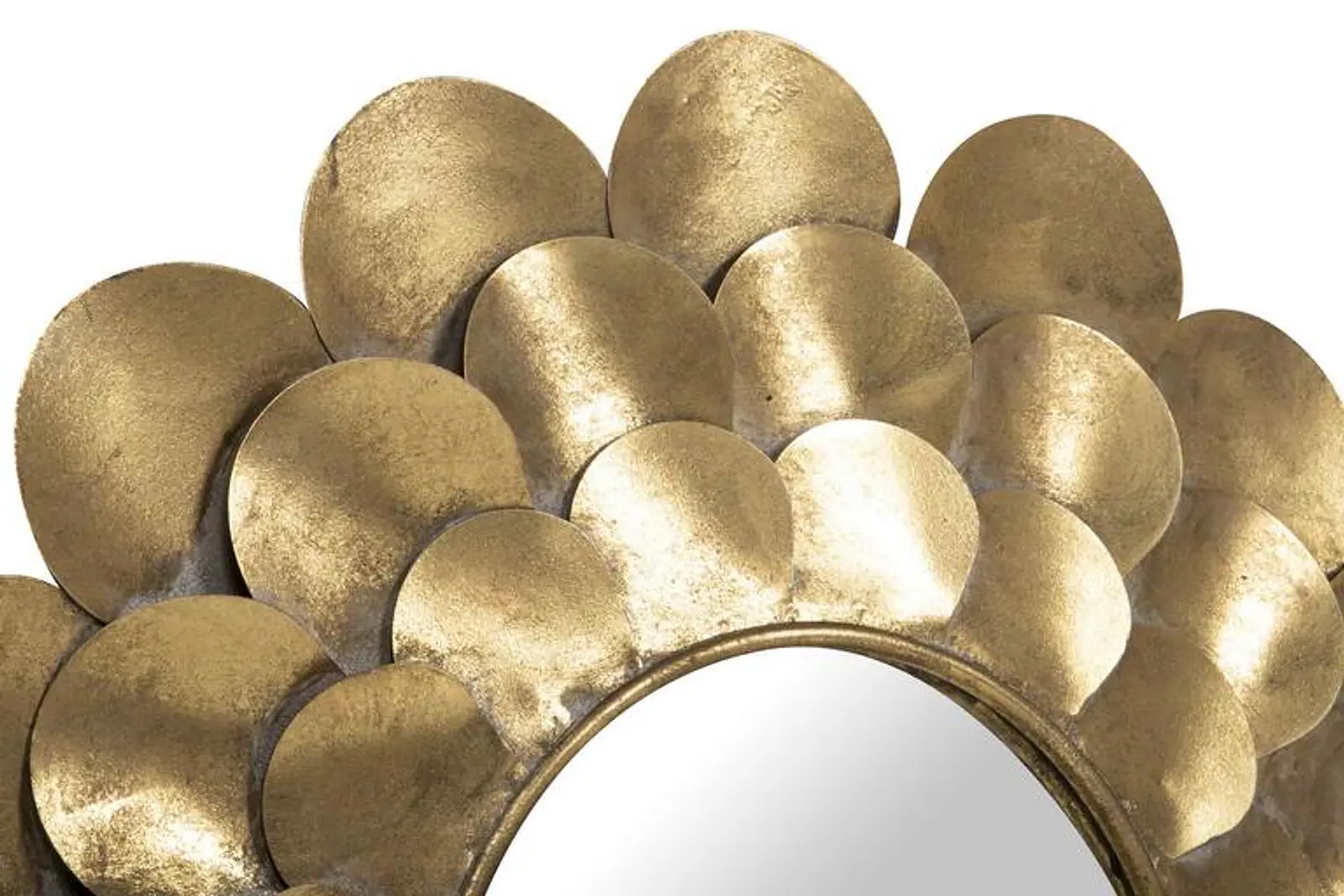 Espelho Redondo em Metal Dourado - Image 3
