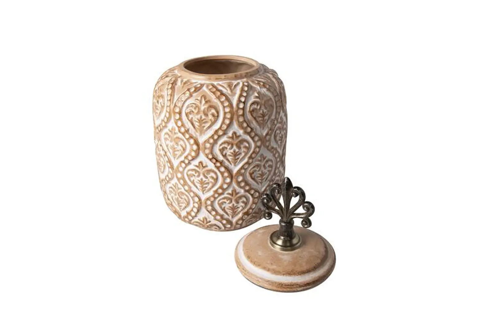 Pote de Cerâmica com Pega em Metal – Estilo Contemporâneo - Image 2