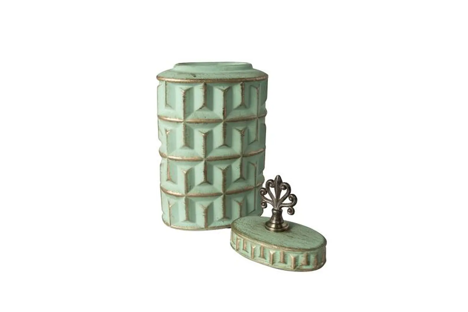 Pote Decorativo Verde e Dourado - Image 2