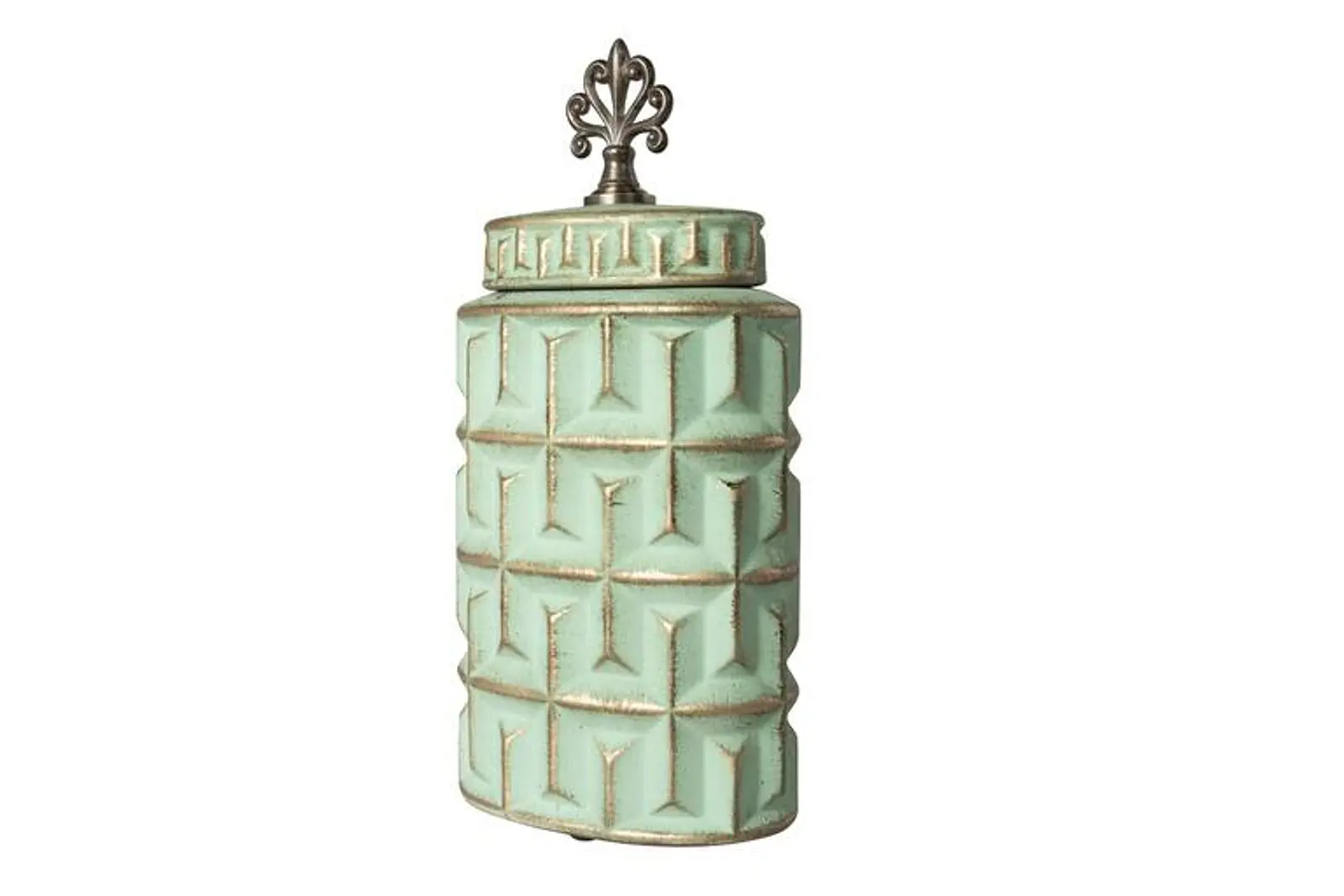 Pote Decorativo Verde e Dourado - Image 4