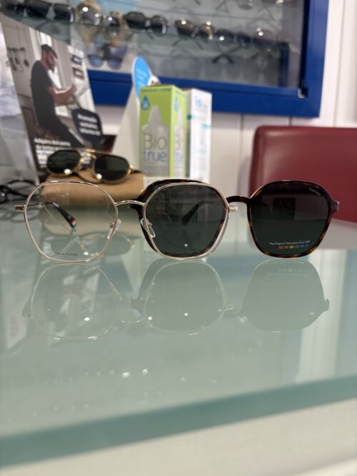 Armação Polaroid com Clip-On