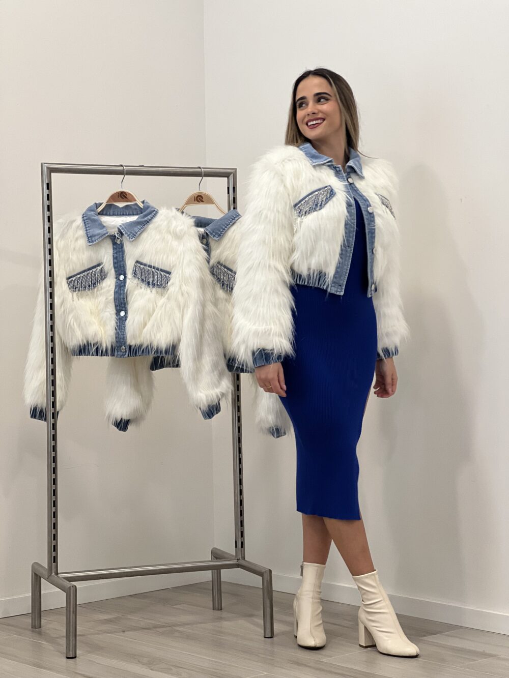"Denim Jacket with Fur"