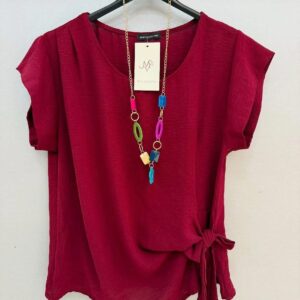 Blusa bordô