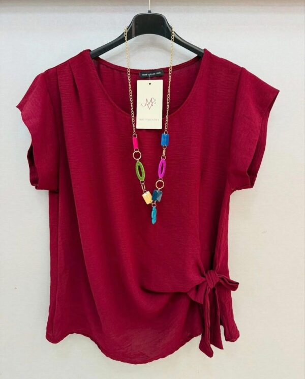 Blusa bordô