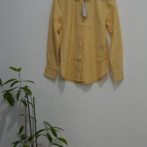 Yellow shirt with blue stripes
