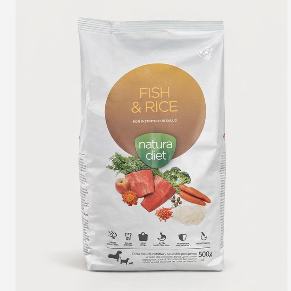 Natura Diet Fish & Rice Ração para Cães 500g