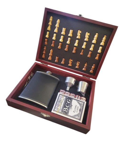 🎁 Conjunto de Luxo 6 em 1 – Baralho, Xadrez, Dados e Acessórios