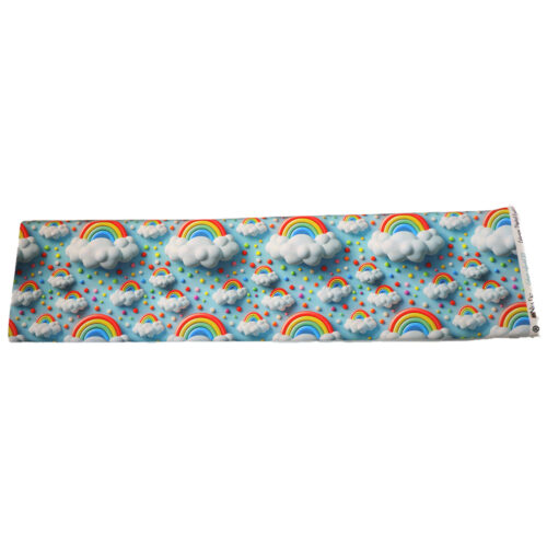 tecido arco-iris 3d