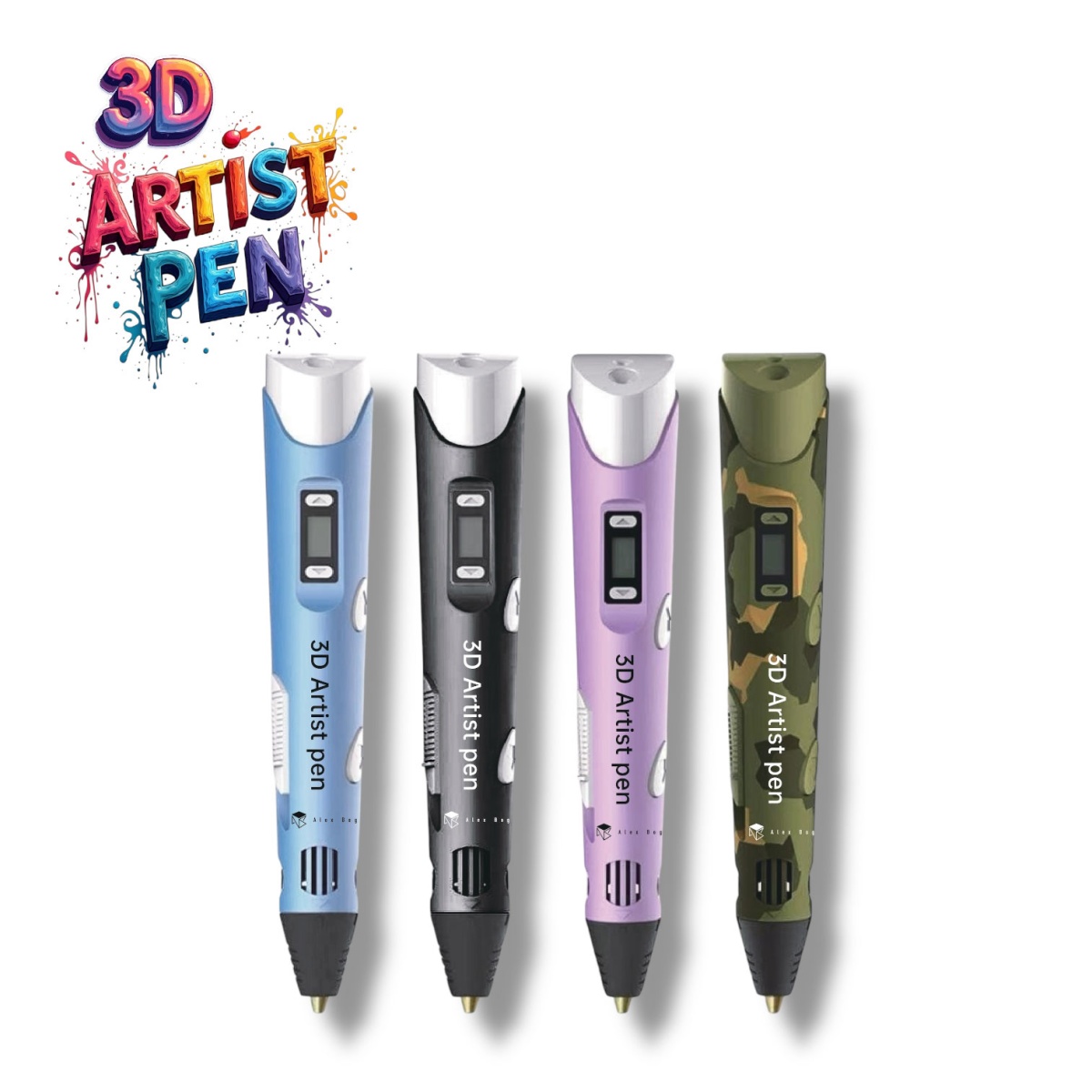 Caneta 3D + 6 recargas 4 cores Artist by Alex Bog - Image 4