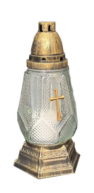 Lamparina cemitério de vidro