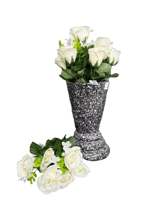 Rosas artificiais para cemitério