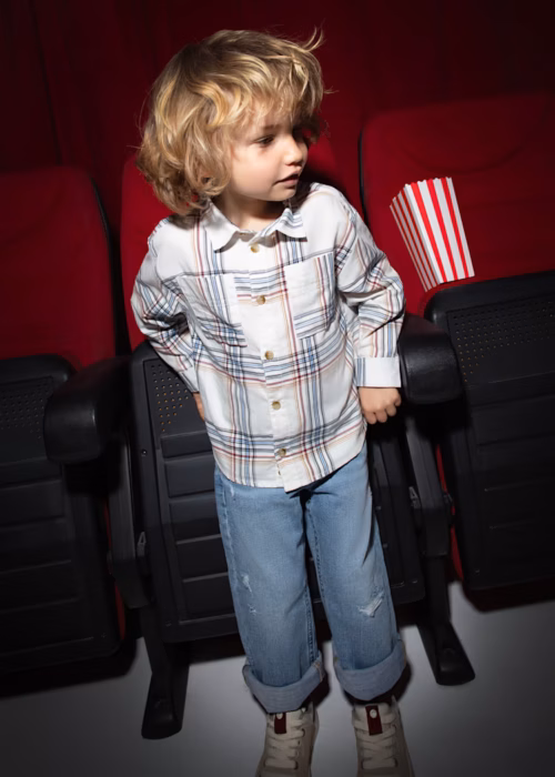 Calças ganga largas menino