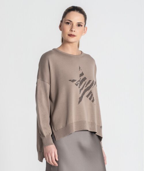 Camisola oversize com estrela