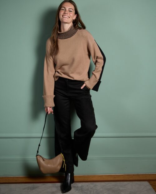 Calças largas de pele de pêssego - SURKANA