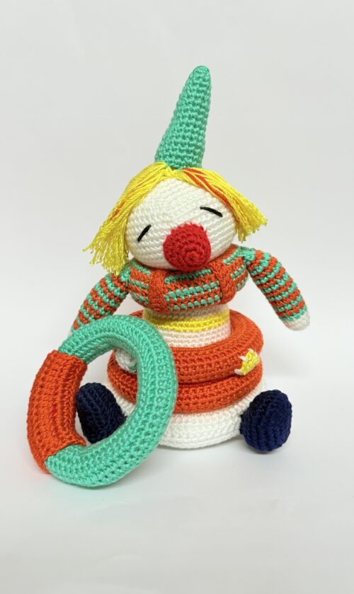 Palhaço didático de Amigurumi - crochê
