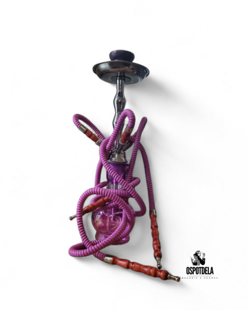 Narguilé Roxo 3 Mangueiras - Vidro Trabalhado | Ospotdela