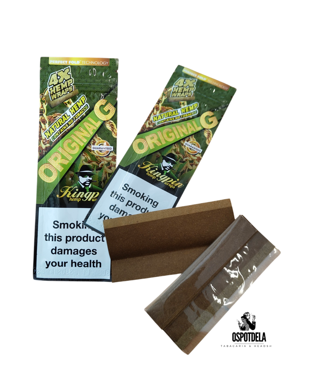 Blunt Kingpin Hemp Wraps Original G – Pack de 4 Mortalhas de Cânhamo Natural