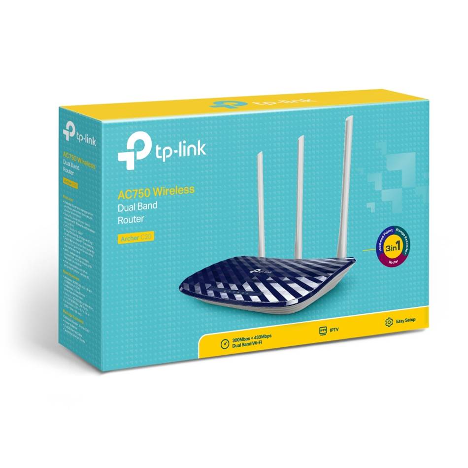 Router TP-Link Archer C20 AC750 Dual-Band WiFi