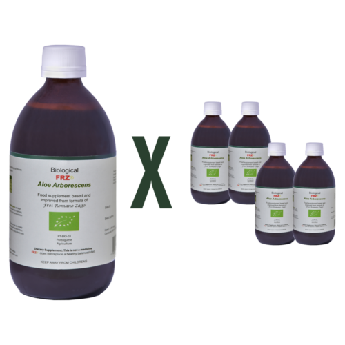 Biológico FRZ® Aloe Arborescens - 4x500g - 4 garrafas