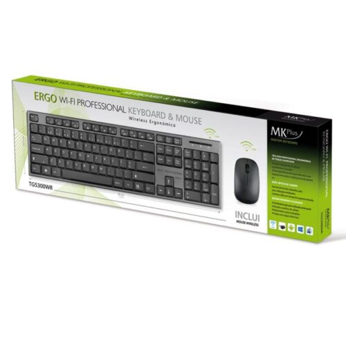 Teclado MKPlus Wireless + Rato Profissional - TG5300WR