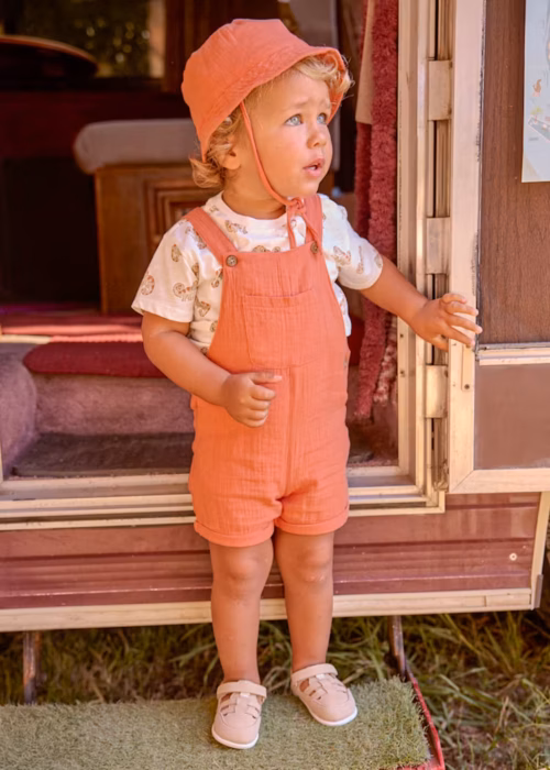 Conjunto 3 peças jardineira bebé - Mayoral