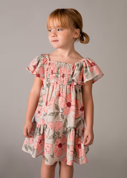 Vestido estampado ninho de abelha menina - Mayoral