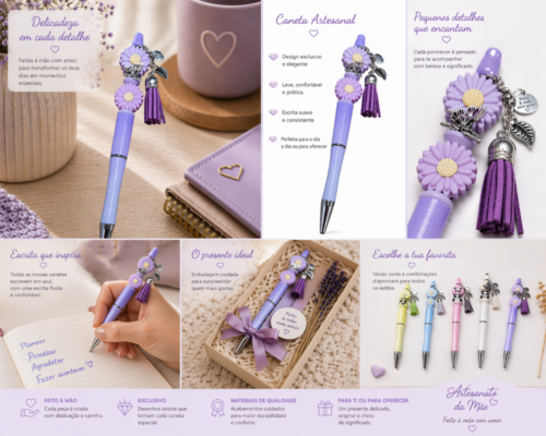 Canetas Decorativas Artesanais