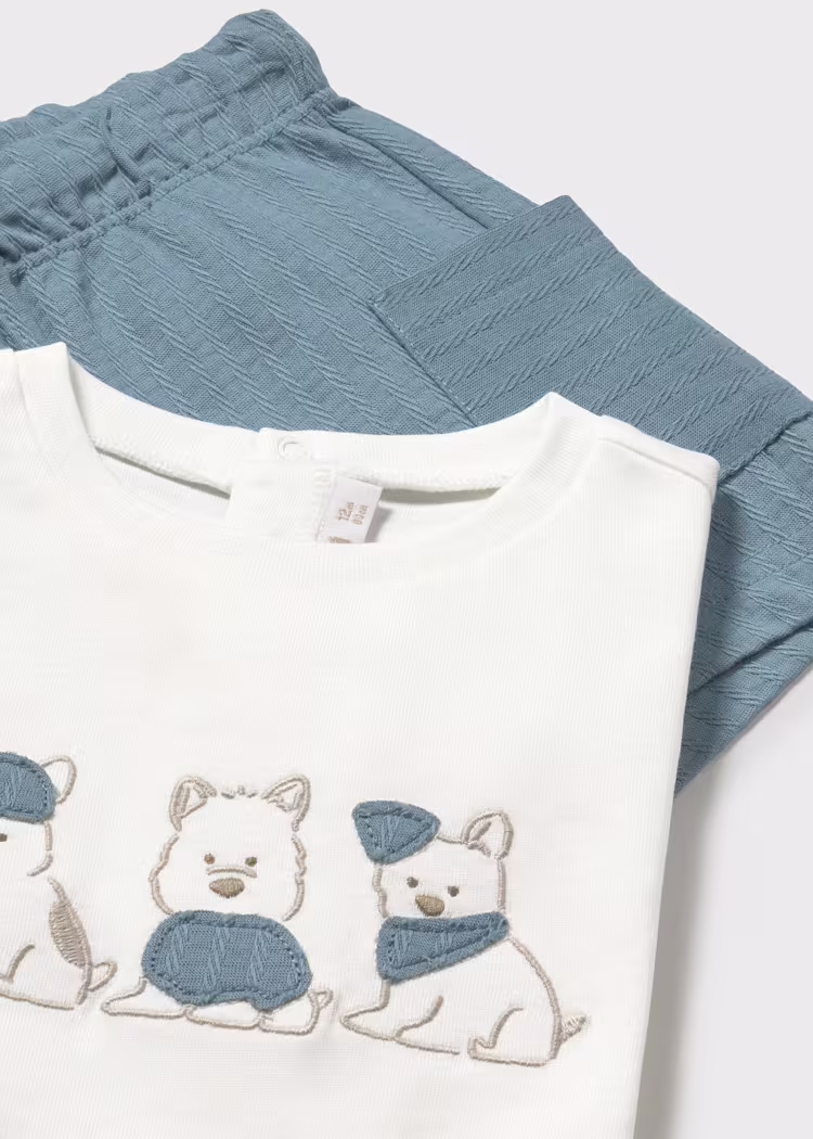 Conjunto de calção e t-shirt para bebé Mayoral - Image 3