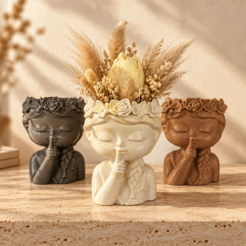 Vaso Decorativo Menina Serena – Silêncio