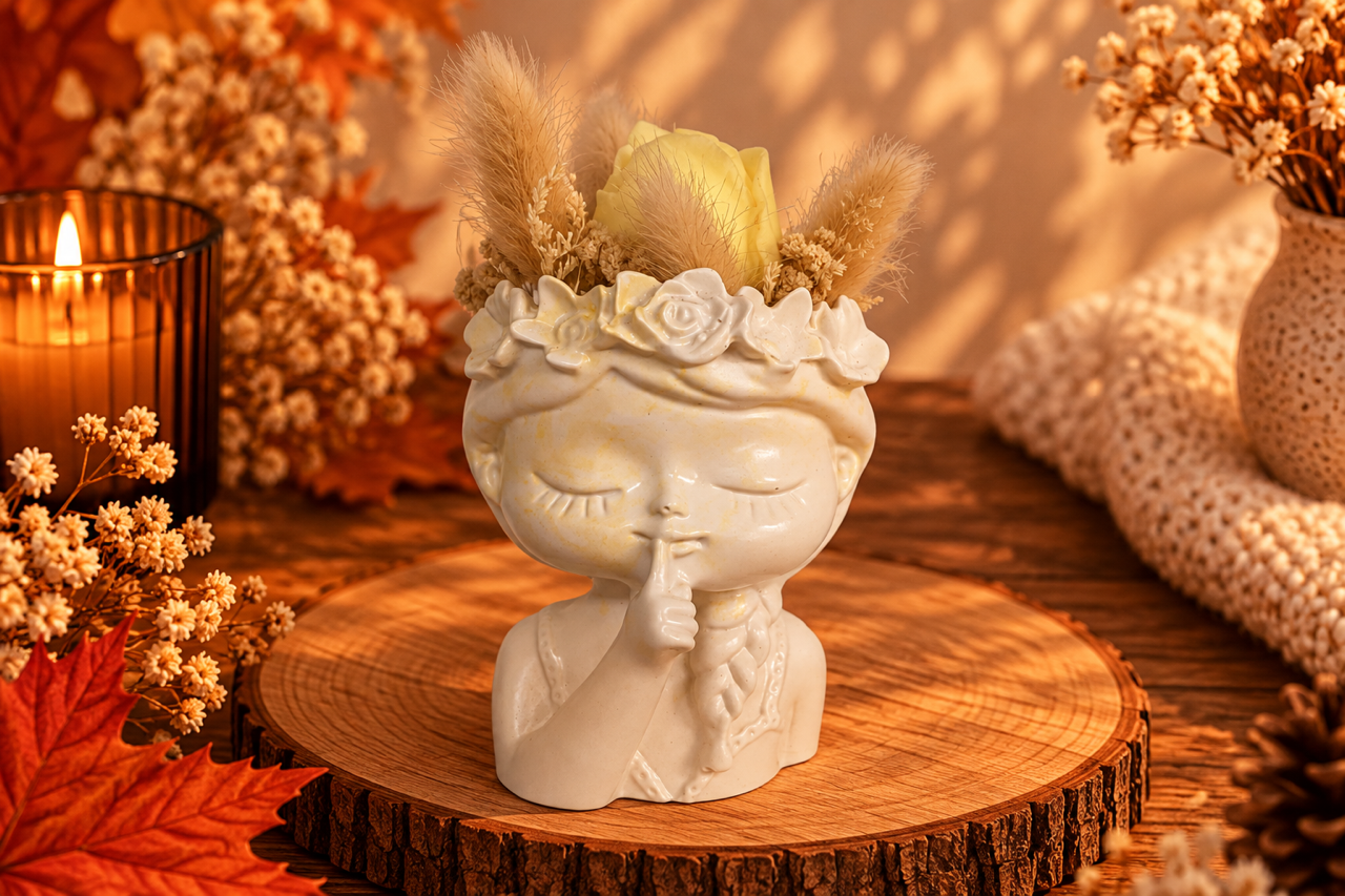 Vaso Decorativo Menina Serena – Silêncio - Imagen 3