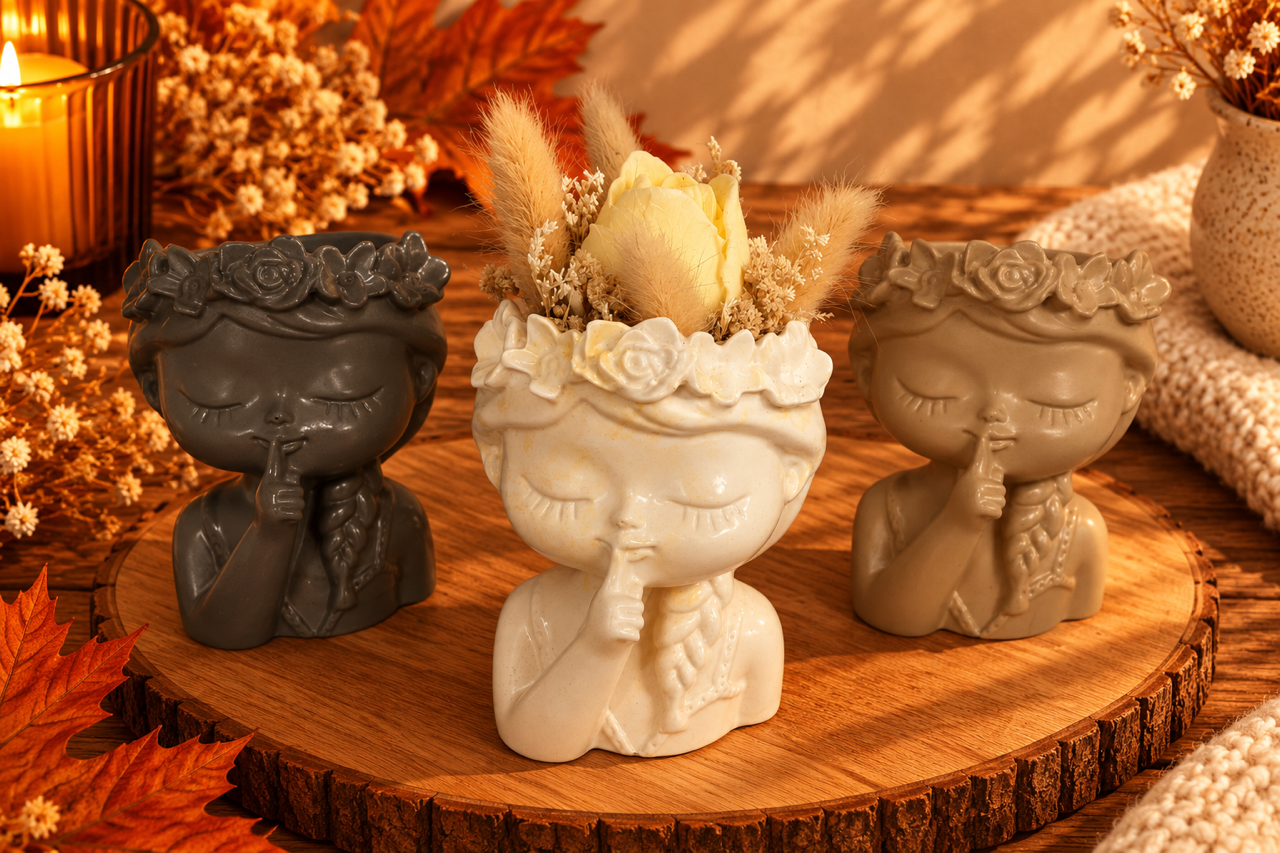 Vaso Decorativo Menina Serena – Silêncio - Imagen 2