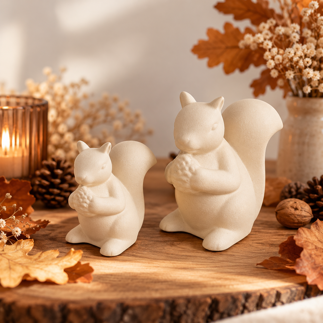Conjunto Decorativo Esquilos em Jesmonite – 2 Peças - Imagen 4