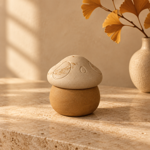 Caixa Decorativa Cogumelo em Jesmonite