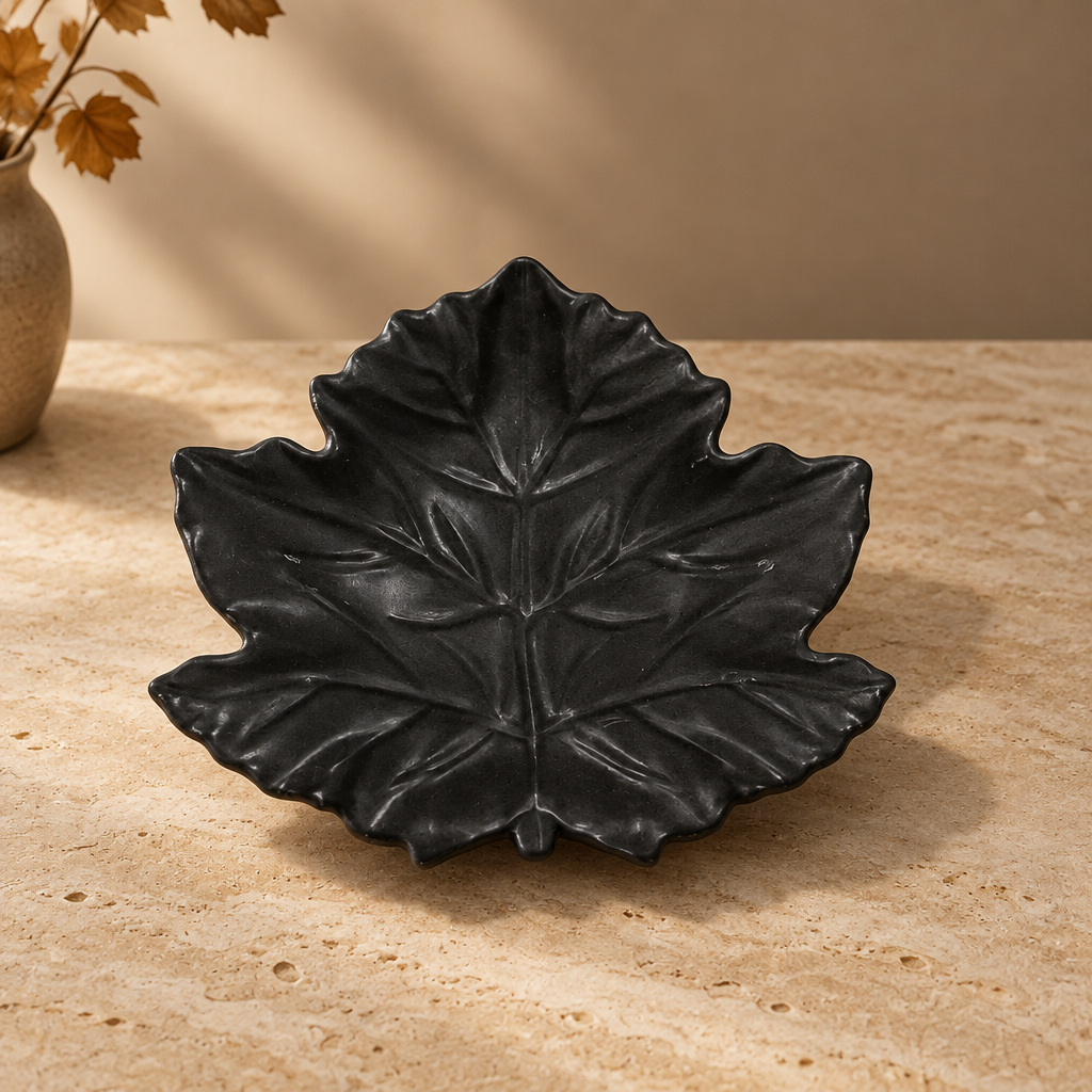 Prato Decorativo Folha de Ácer em Jesmonite - Imagen 2