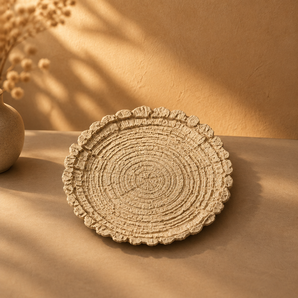 Prato Decorativo Tronco em Jesmonite - Imagen 3