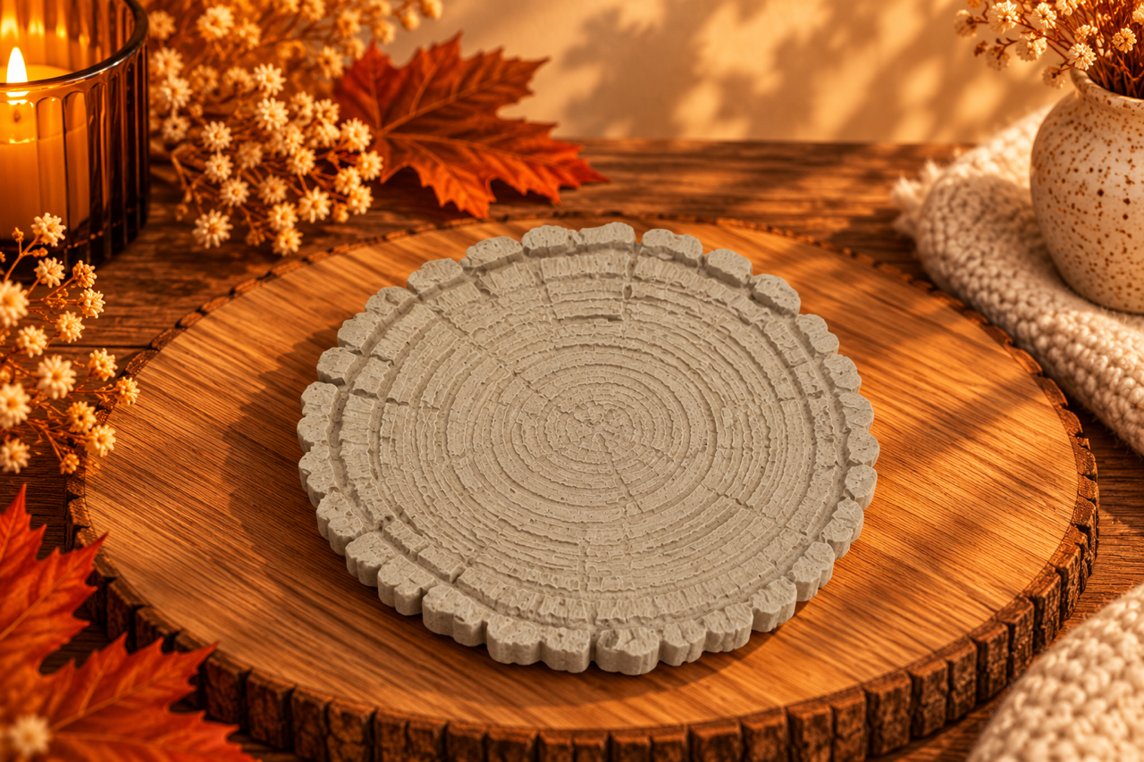 Prato Decorativo Tronco em Jesmonite - Imagen 7