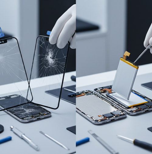 Substituição de vidro/bateria