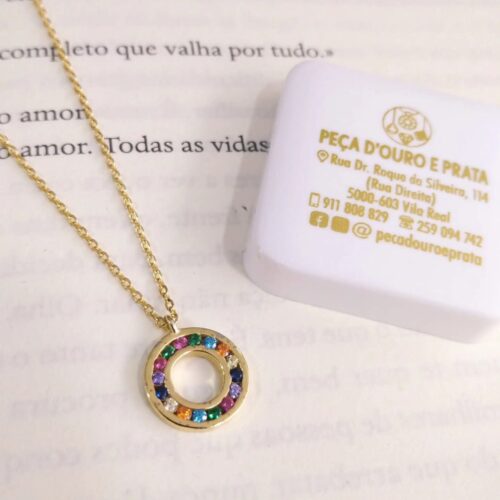 Fio em Prata Dourada Colorido